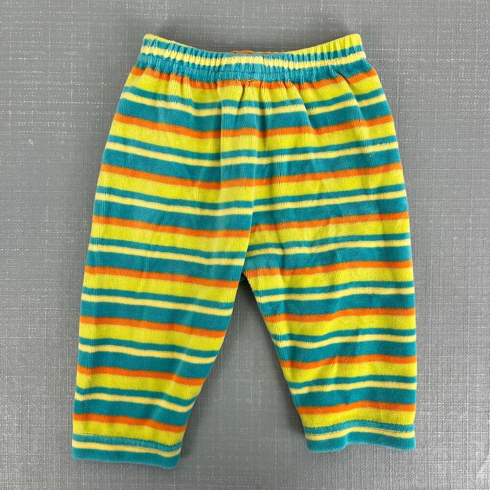 Vintage Y2K Le Top Zoo Friends Stripe Polka Dot Velour Outfit 3 Months - Picture 5 of 12